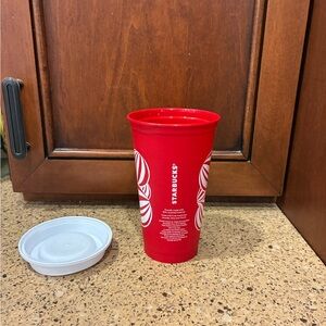 Starbucks 2024 Festive Red and White Reusable Cup